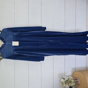 VintageSaybury Smocked Velvet Robe Sz L